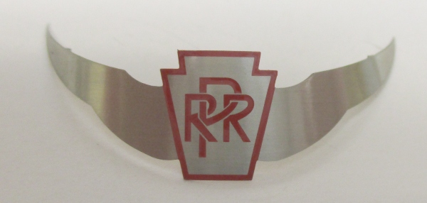APPLIQUE / EAGLE / SILVER W/PRR KEYSTONE LOGO / BOILER FRONT / PREMIER K-4s 4-6-2 / STREAMLINED