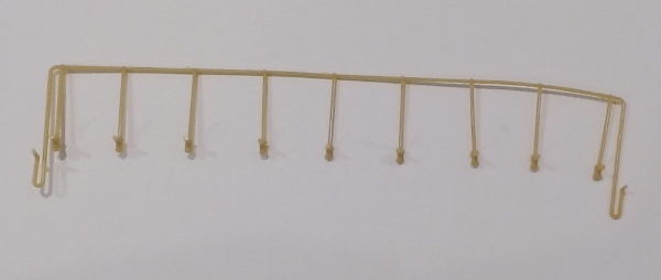 HANDRAIL / LH CENTER / 9 STANCHIONS / LOCOMOTIVE / HO SCALE UP VERANDA