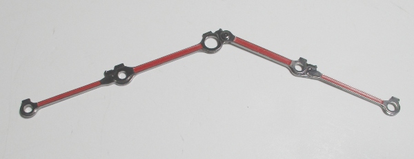 SIDE ROD / 5-AXLE / LH SIDE / BLACKENED W/RED ROD CENTERS / PREMIER BR44