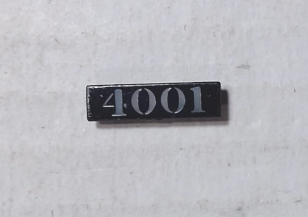 LENS / NUMBER BOARD / LH & RH / GN #4001 / PREMIER Z-6 CHALLENGER 4-6-6-4