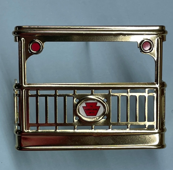 OBSERVATION RAILING / BRASS / THE PENNSYLVANIA LIMITED / TINPLATE STANDARD GAUGE BLUE COMET / STEPHEN GIRARD
