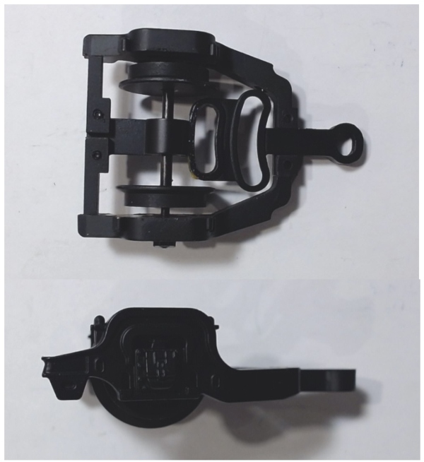 2-WHEEL TRAILING TRUCK / BLACK / W/O GROUND STRAP / PS 2 & 3 / PREMIER P-47 PACIFIC 4-6-2 