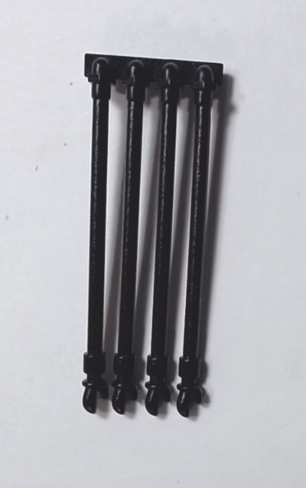 BRAKE AIR LINE / BLACK / 4 HOSE / STRAIGHT / RH REAR / RAILKING ONE GAUGE F-3 & F-7 