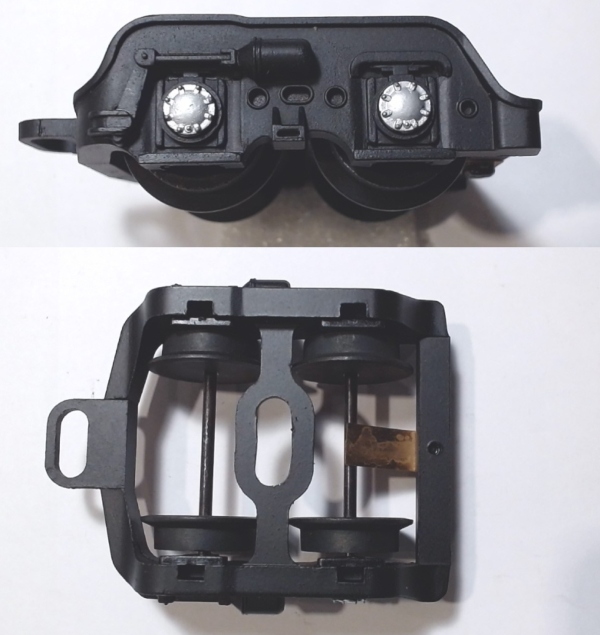 4-WHEEL TRAILING TRUCK / BLACK / PS 2 / W/SILVER BEARING CAPS / RAILKING CHALLENGER 4-6-6-4 