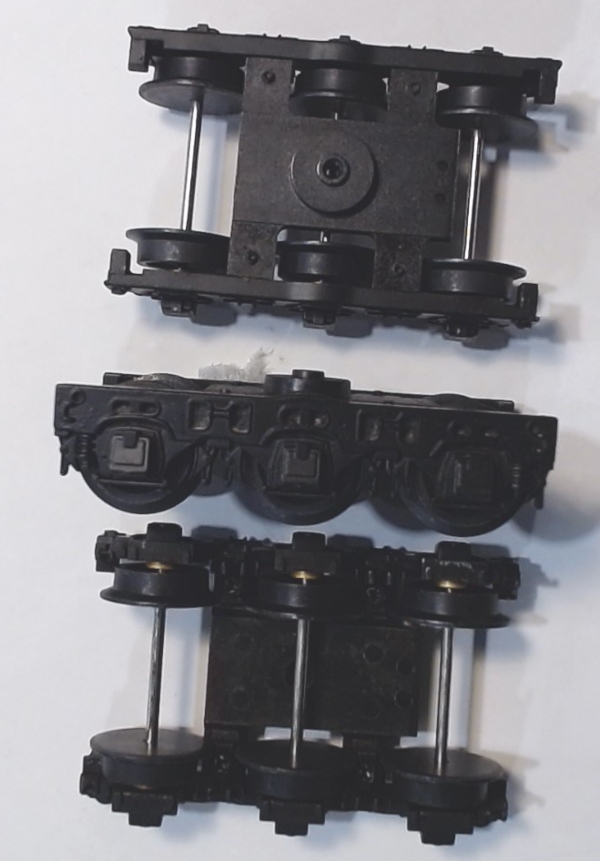 TENDER TRUCK / 6-WHEEL / BLACK / FRONT / PS 2 / PREMIER BERKSHIRE 2-8-4 & PREMIER R-2  2-8-8-2