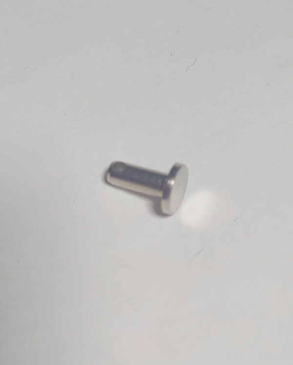 DRAWBAR PIN / NICKEL / 4.65mm O.D. x 12.4mm L (9.5mm HEAD) / PREMIER 0-8-0