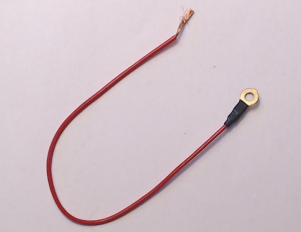 RING TERMINAL / 3.1mm I.D. / W/RED WIRE / ASSORTED LENGTHS