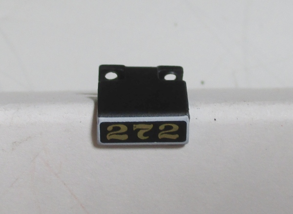 NUMBER PLATE / BOILER FRONT / (FOR MOUNTING HEADLIGHT) / #272 / PREMIER 0-8-0