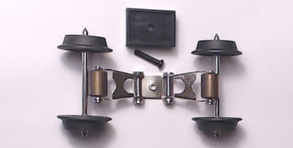 PICK UP ROLLER / REPAIR KIT / FOR 1st RUN RAILKING BOBBER CABOOSE / INCLUDES 2 WHEEL & AXLE SETS, INSULATOR , PICK UP ROLLERS, SCREW