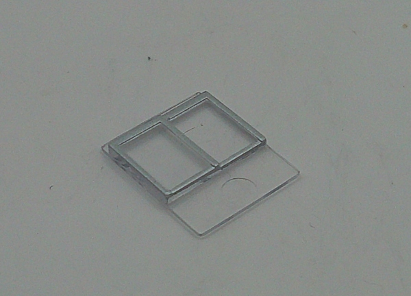 WINDOW / CAB / LH OR RH / CLEAR W/SILVER TRIM / 2-PANE / HO SCALE GS-4 4-8-4