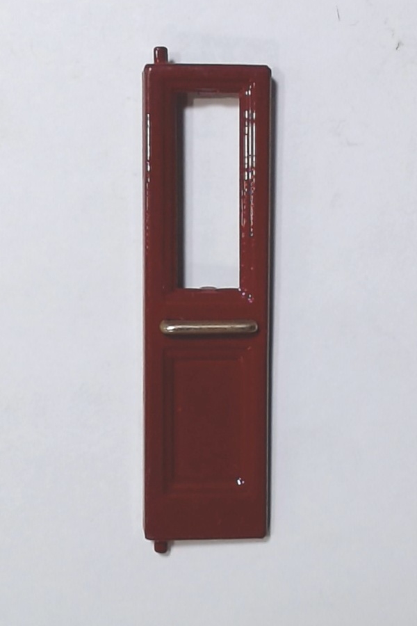 DOOR / LEFT / DARK RED / W/ BRASS HANDLE / TINPLATE STANDARD GAUGE 115 / 116 STATION 