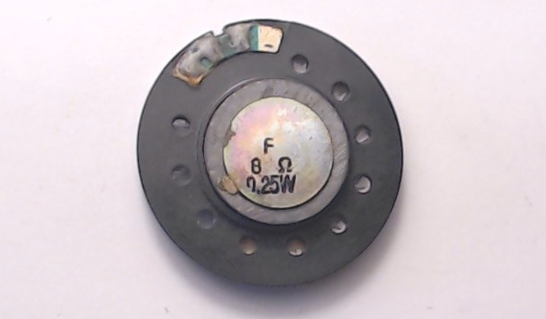 SPEAKER / 8 OHM 0.5W / 40.0mm DIAM. X 10mm H / W/BLACK PLASTIC HOUSING