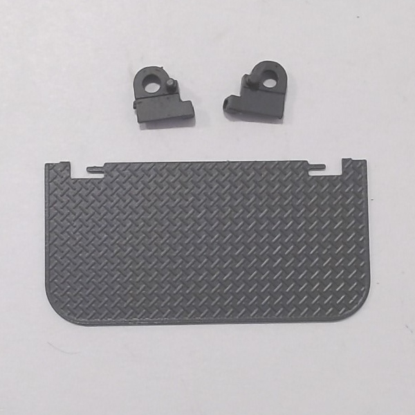 CAB APRON / GRAY / RECTANGULAR / W/ANGLES / W/HINGES / 18.85mm W x 37.1mm L / PS 2 & 3 / PREMIER CHALLENGER 4-6-6-4 