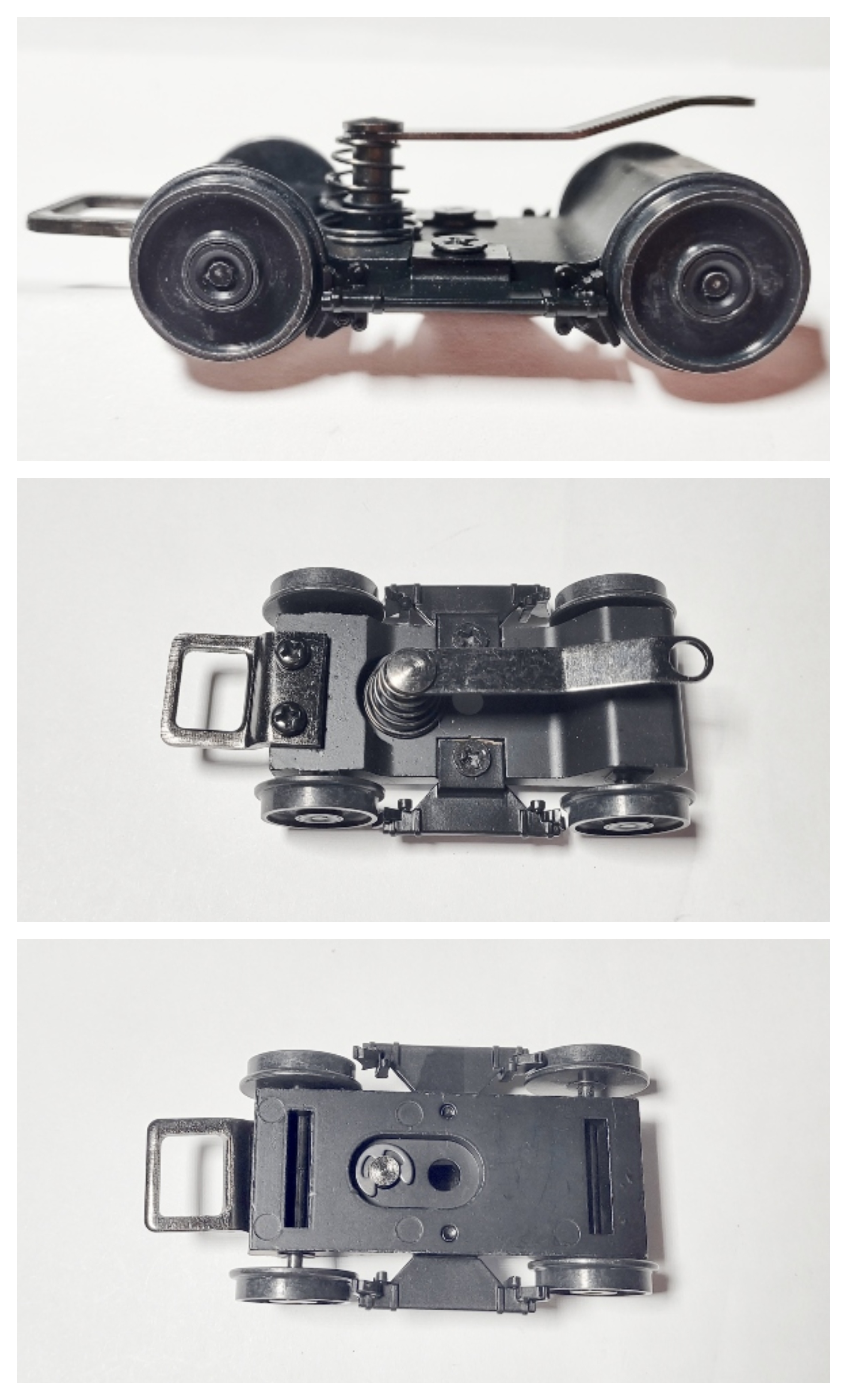 4-WHEEL PILOT TRUCK / W/BRAKE SHOES / 2-RAIL / BLACK / PREMIER MOHAWK 4-8-2