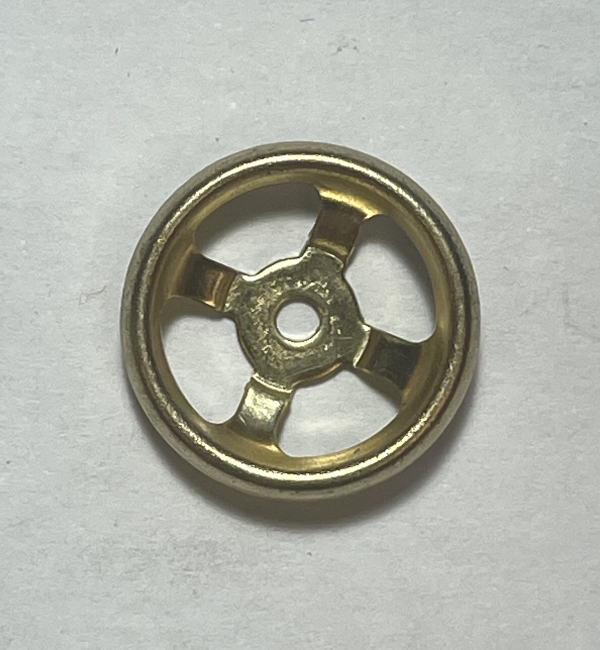 BRAKE WHEEL / BRASS / 216 / 516 / 816 / TINPLATE TANK CARS / USE TP-OF00034