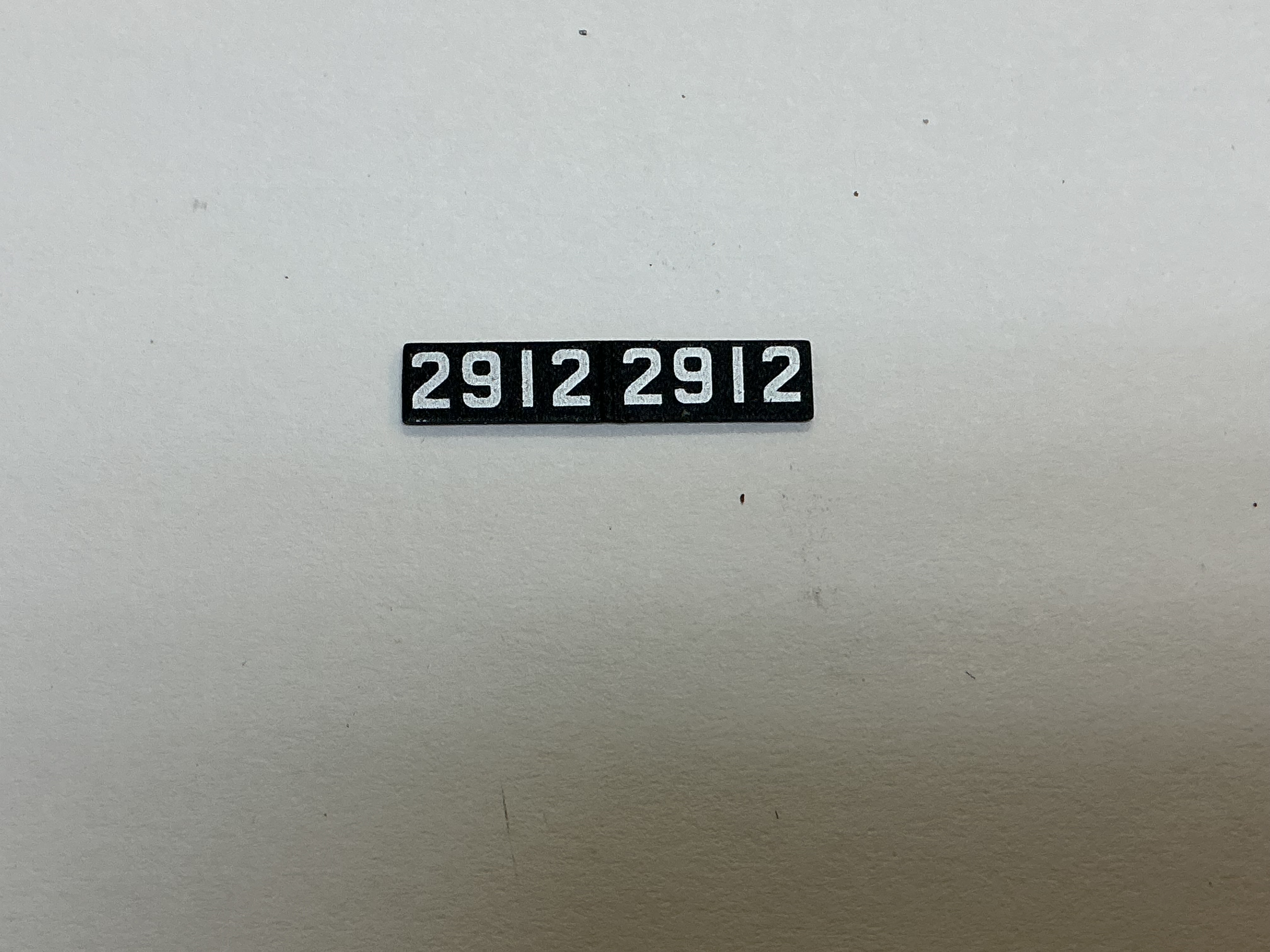 NUMBER BOARD / LH OR RH / SAND DOME SIDES / #2912 / ATSF NORTHERN 4-8-4