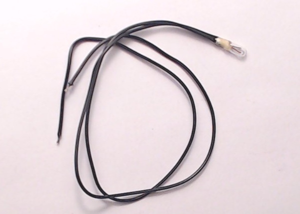 LAMP / 3V  45mA / 3mm DIAM x 8mm L / ASSORTED LENGTH WIRE