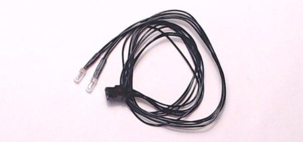 LAMP / 1.5V / 3mm DIAM x 7.4mm L / ASSORTED LENGTH WIRE / DOUBLE LAMPS (2) / GRAIN OF WHEAT