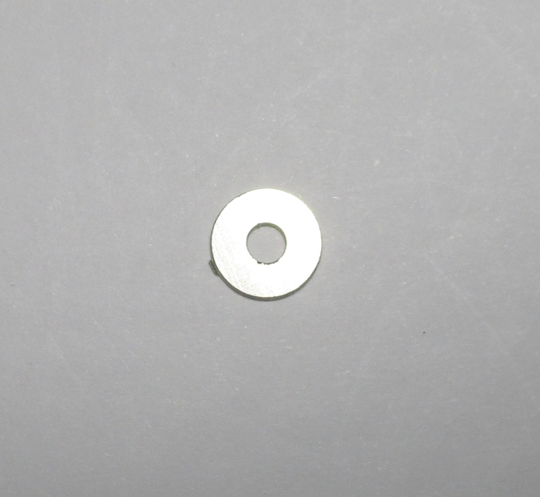 WASHER / NICKEL / SIDE ROD SPACER / 6mm O.D. x 2.2mm I.D. x 0.5mm THICK / HO SCALE N&W J CLASS 4-8-4
