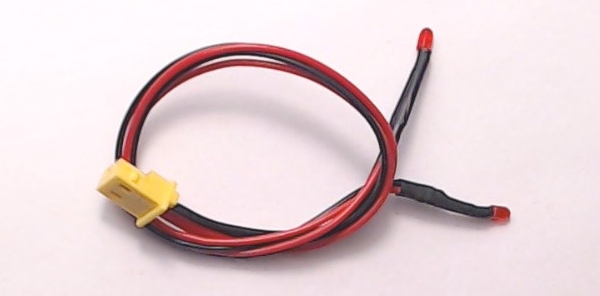MARKER LAMP LEDS / RED / 2 LEDS / WIRE LENGTH 230MM / 2mm D x 3.5mm L / PS 1 ONLY