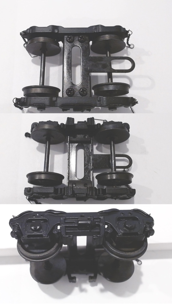 TENDER TRUCK / 4-WHEEL / BLACK / LEAD TRUCK / 2-RAIL / PS 2 / PT TENDER / W/CHAINS / PREMIER HUDSON 4-6-4 