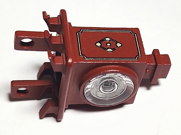 HEADLIGHT HOUSING / RECTANGULAR / W/LENS / BROWN / PREMIER AMERICAN & ESE 4-4-0