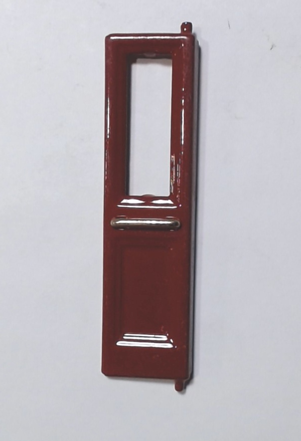 DOOR / RIGHT / DARK RED / W/BRASS HANDLE / TINPLATE STANDARD GAUGE 115 / 116 STATION 