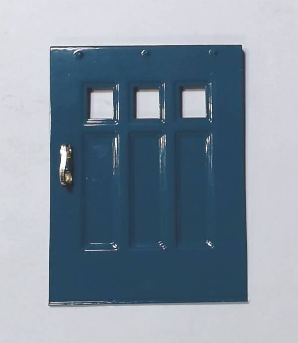 DOOR / BAGGAGE / RH / W/BRASS HANDLE / BLUE / TINPLATE STANDARD GAUGE STATE CAR 