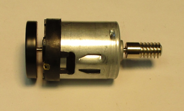 DC MOTOR / RS365SH / MD001-M8 / F/W 27mm D x 5mm THICK / WORM LENGTH 20.46mm TO 21.84mm / BLACK / PS 2 & PS 3