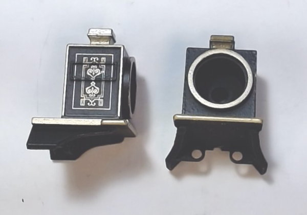 HEADLIGHT HOUSING / BLACK W/GOLD TRIM / WANDERER / RAILKING GENERAL 4-4-0