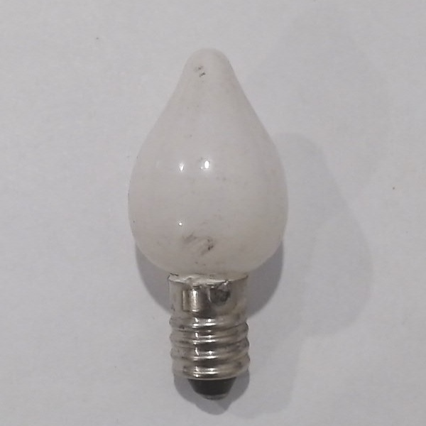 LAMP / 12V / LARGE TEAR DROP / FROSTED / WHITE / SCREW BASE / #115-10