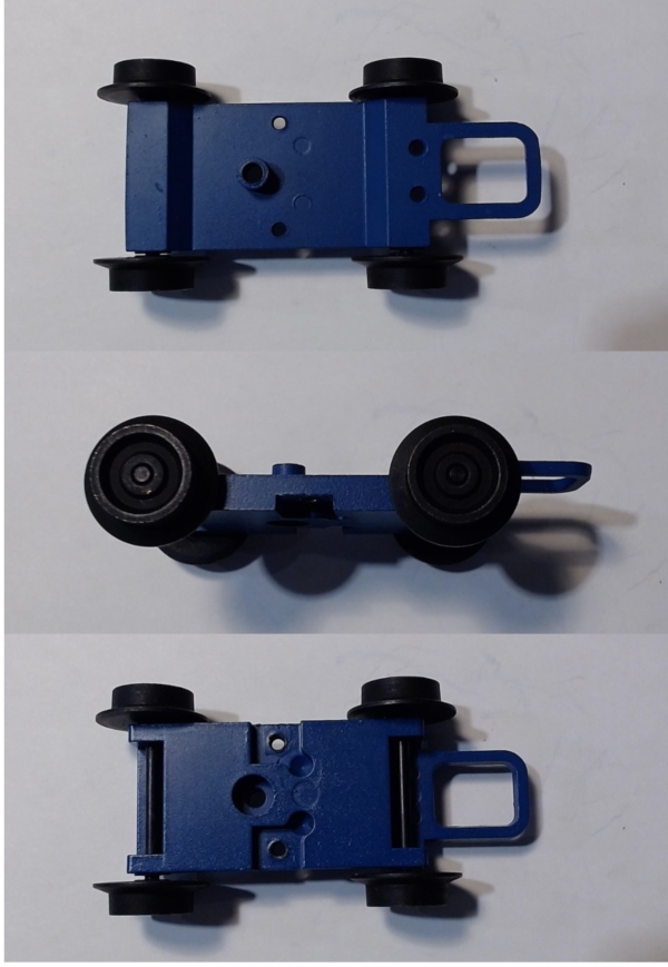 4-WHEEL PILOT TRUCK / W/O BRAKE SHOES / BLUE / RAILKING BLUE COMET 4-6-2 / PS 2 & 3 