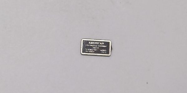 BUILDER PLATE / RECTANGLE / D&RGW #58234 / PREMIER Y-3 2-8-8-2
