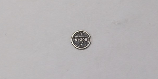 BUILDER PLATE / ROUND / #835 / PREMIER P-47 PACIFIC 4-6-2