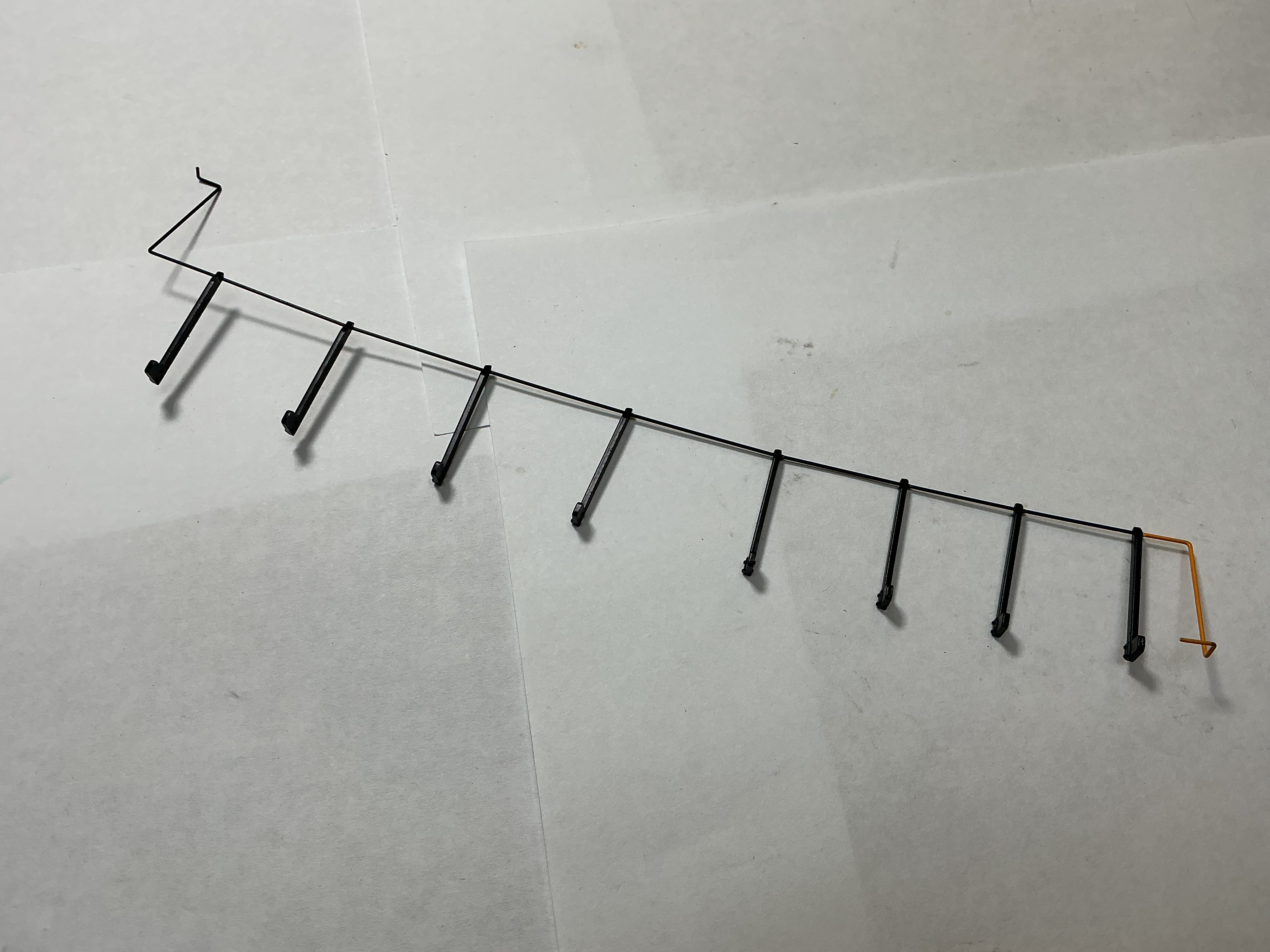 HANDRAIL / W/STANCHIONS / BLACK W/YELLOW END / RH / LONG / PREMIER ALCO S-2 