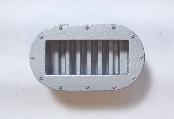 SMOKE EXHAUST STACK / SILVER / RAILKING ONE GAUGE DASH-8