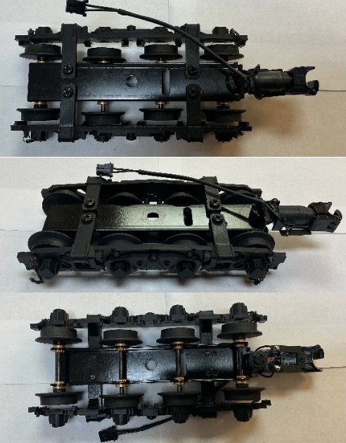 TENDER TRUCK / 8-WHEEL / REAR / BLACK / W/PROTO-COUPLER / W/CHAINS / PS 2 & 3 / PREMIER ATSF NORTHERN 4-8-4