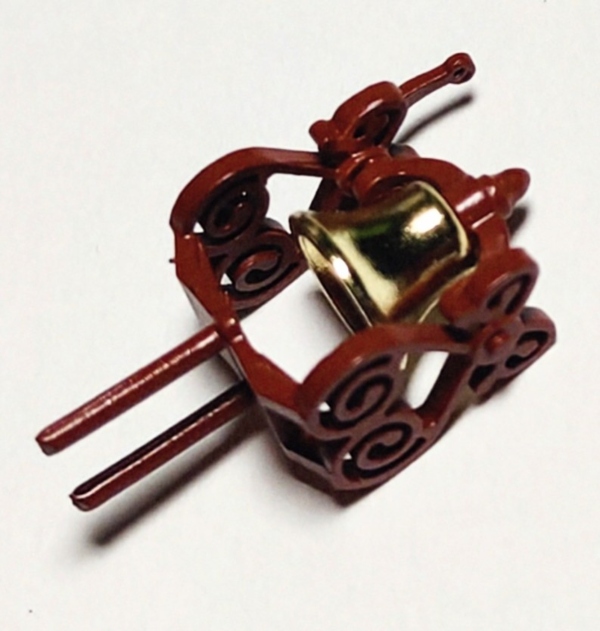 BELL & YOKE / W/CRADLE / DULL BRASS & RED / PREMIER AMERICAN & ESE 4-4-0