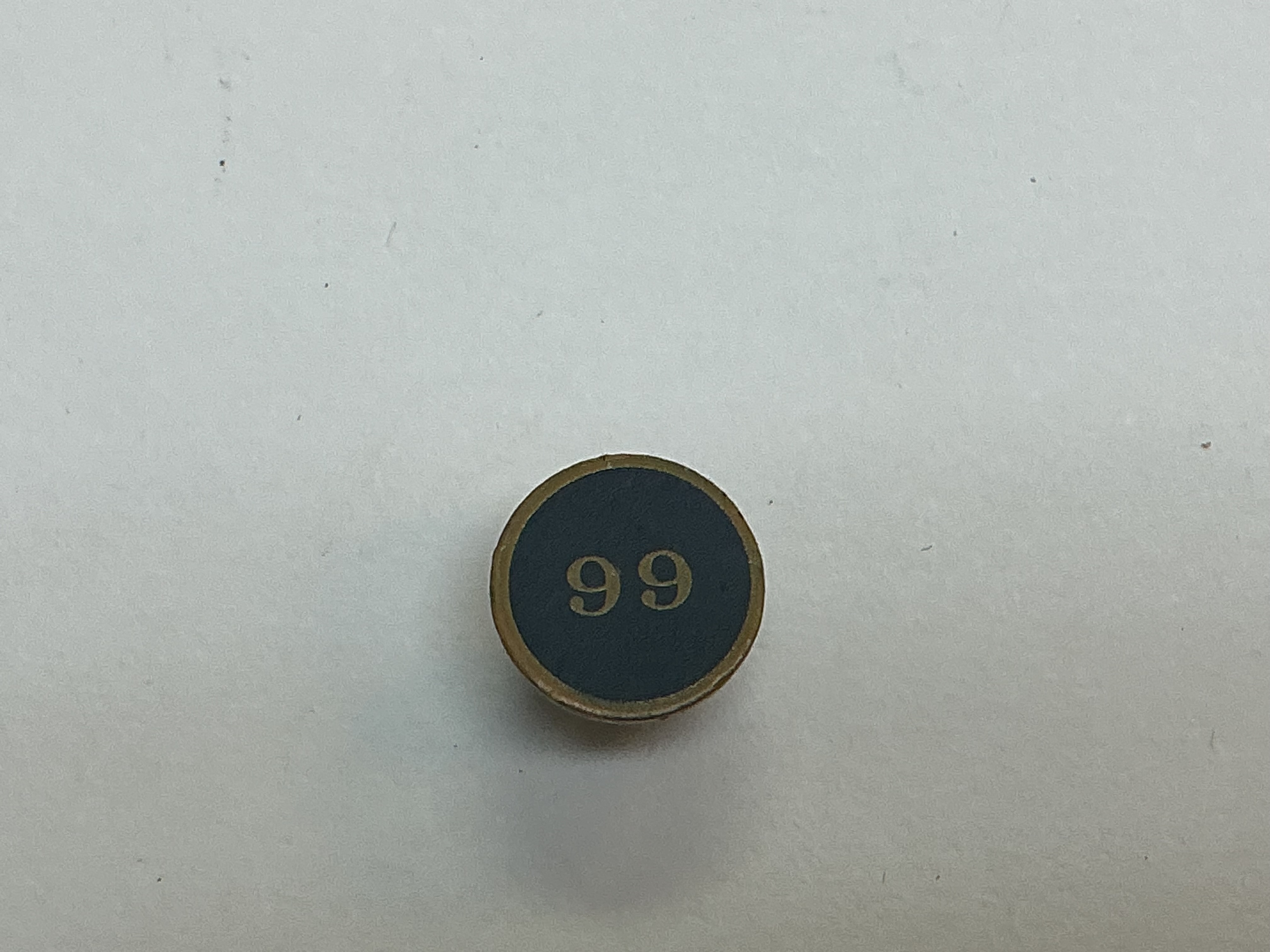 NUMBER PLATE / MOUNTS ON BOILER FRONT / BLACK / B&O #99 / PREMIER A-5 SWITCHER 0-4-0