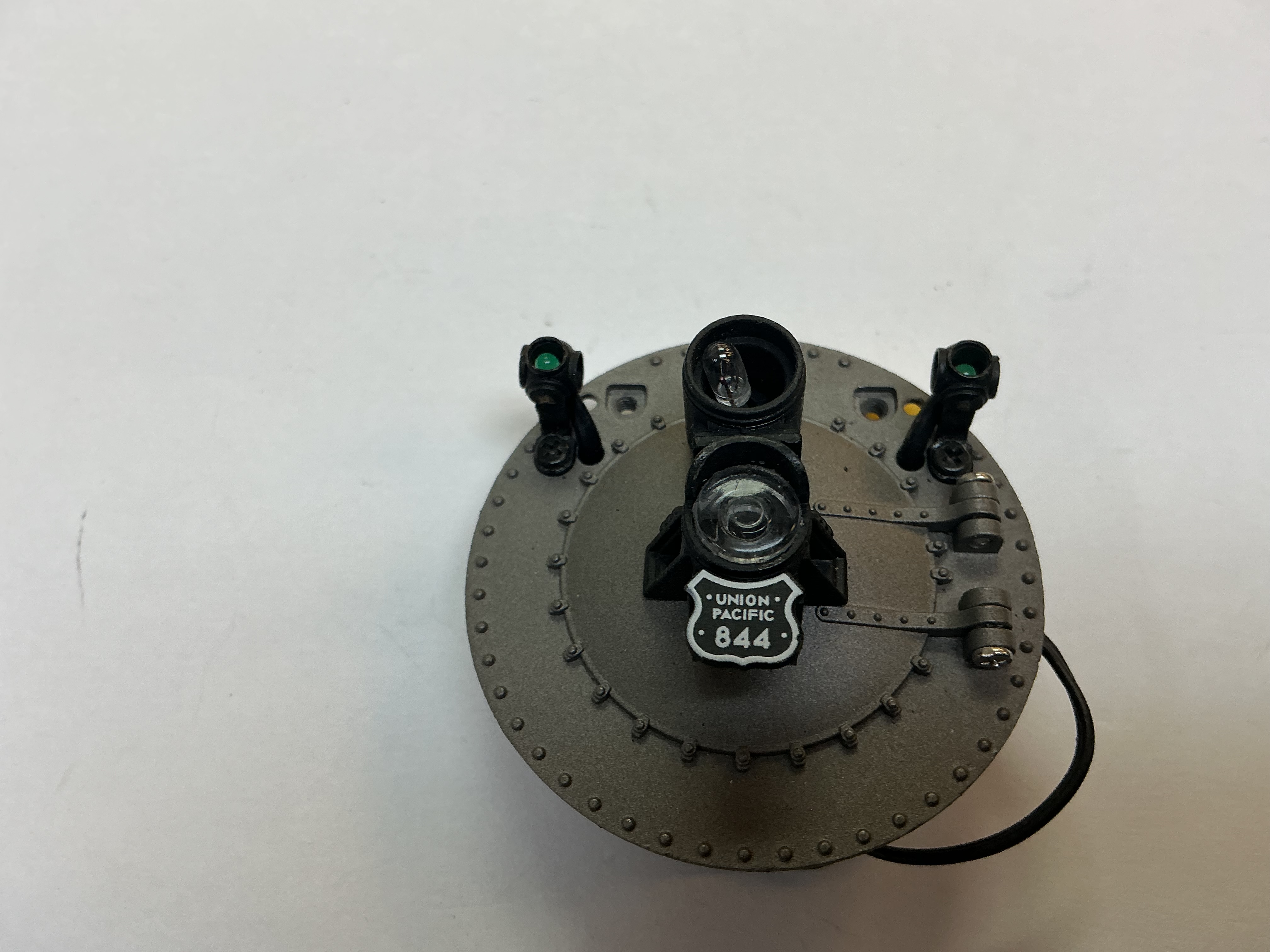 BOILER FRONT / COMPLETE / UP #844 / W/LAMPS & LEDS / MISSING BELL & NUMBER BOARDS / PREMIER FEF 4-8-4