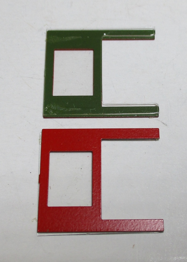 WINDOW / CAB / W/RED TRIM / RECTANGULAR / GREEN INTERIOR / LH & RH / PREMIER K-4s 4-6-2