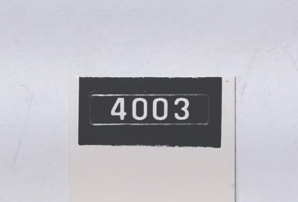 NUMBER BOARD / PAPER / RAILKING ALCO FA-2 / B&O #4003