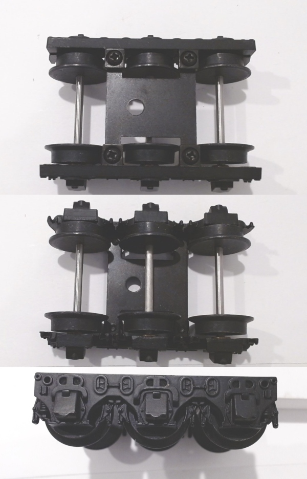 TENDER TRUCK / 6-WHEEL / BLACK / FRONT / W/O CHAINS / PREMIER PACIFIC 4-6-2