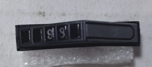 NUMBER BOARD HOUSING / LH / BLACK W/SILVER / #X98 / PREMIER GS-4 4-8-4