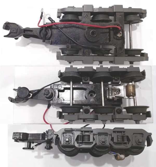 TRUCK / PASSENGER / 3-AXLE / W/MAGNETIC COUPLER / W/PICK UP / UP GRAY / PREMIER 70' FULL VISTA DOME