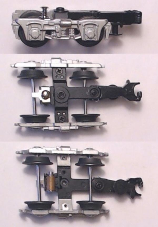 TRUCK / PASSENGER / 2-AXLE / W/MAGNETIC COUPLER / W/PICK UP / SILVER / RAILKING O27 STREAMLINED PASSENGER CARS
