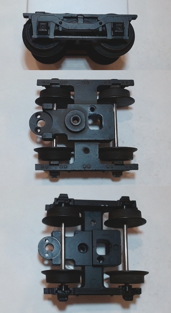 TENDER TRUCK / 4-WHEEL / FRONT & REAR / BLACK / RAILKING GENERAL 4-4-0