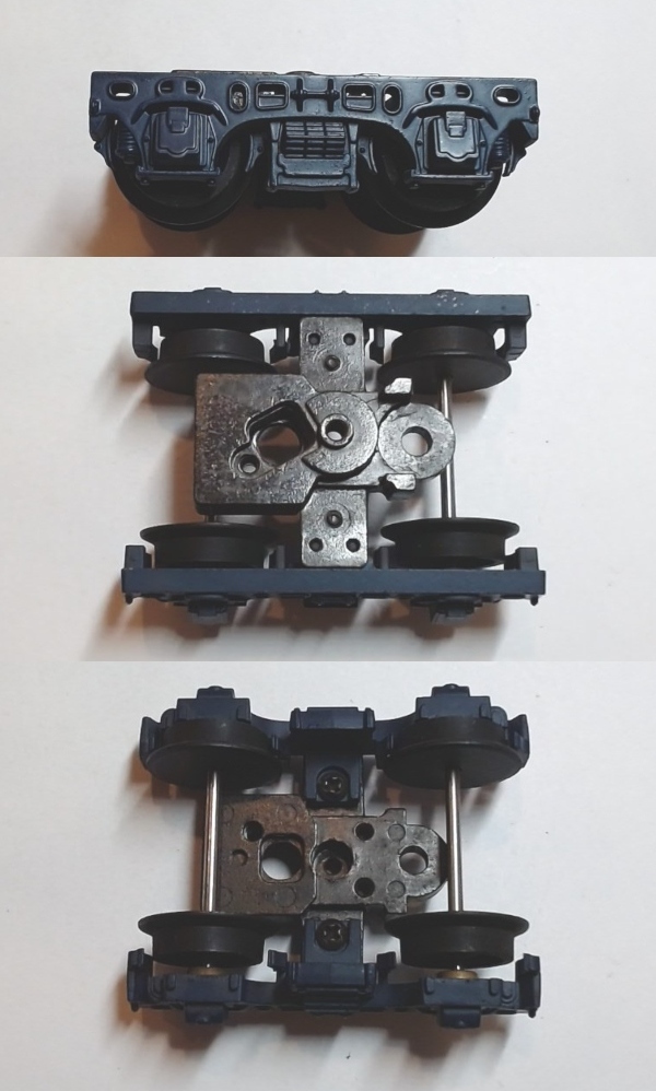 TENDER TRUCK / 4-WHEEL / FRONT & REAR / BLUE / RAILKING BLUE COMET 4-6-2