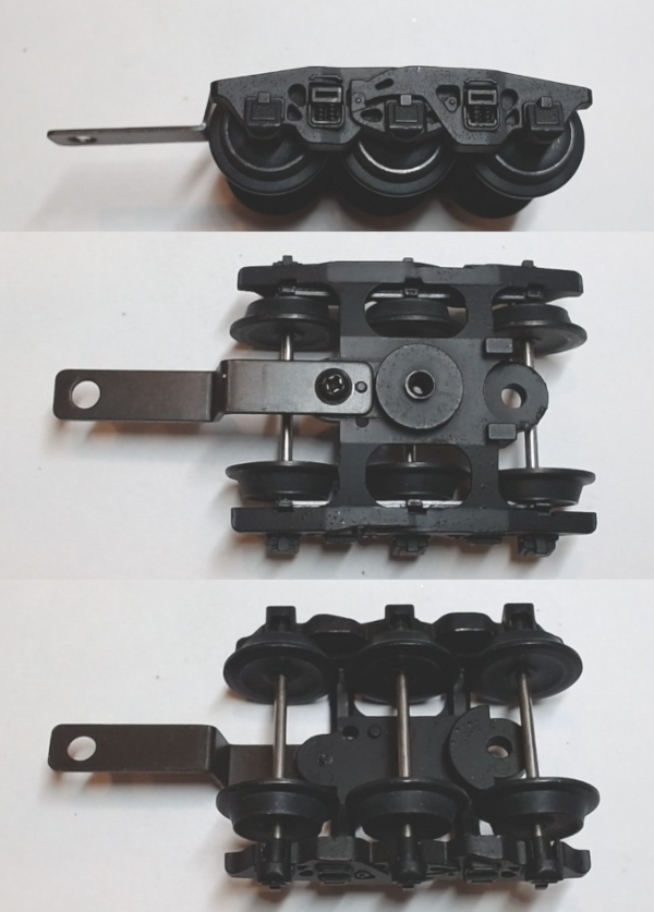 TENDER TRUCK / 6-WHEEL / FRONT W/DRAWBAR / BLACK / RAILKING TORPEDO 4-6-2 