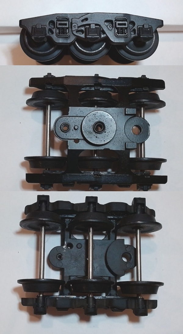 TENDER TRUCK / 6-WHEEL / REAR / W/O COUPLER / BLACK / RAILKING TORPEDO 4-6-2